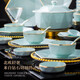 康琴（KANGQIN）配陶瓷筷釉下彩喬遷碗碟套裝家用碗盤(pán)餐具70件升級(jí)湯煲禮盒