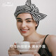 KRRAMEL浴帽高顏值女用防水洗澡帽成人淋浴帽子沐浴發(fā)套家用黑白條紋款