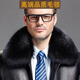 超大狐貍毛領(lǐng)單買100%真毛男款冬季保暖大衣皮衣方領(lǐng)毛領(lǐng)子單賣 黑色高檔大毛領(lǐng)(100%真狐貍毛)
