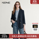 KBNE藏青西裝領(lǐng)短外套女小個(gè)子長(cháng)袖上衣春秋新款氣質(zhì)學(xué)院風(fēng)外衣 藏青色 S