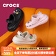 CROCS卡駱馳洞洞鞋泡芙云朵女鞋夏季新款女士增高鞋子高跟鞋涼鞋拖鞋女 泡芙/石英粉（建議拍小一碼） 36 -37(230mm)