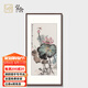 弘舍新中式玄關(guān)裝飾畫手繪荷花掛畫入門餐廳走廊壁畫辦公室茶室花鳥畫 雅致胡桃 成品尺寸 寬70*高130cm