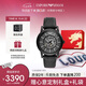 安普里奧·阿瑪尼（Emporio Armani）手表男士黑武士系列 潮酷皮帶鏤空機械表七夕情人節(jié)禮物AR60008