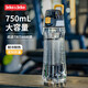 JEKO&JEKO運動水杯水壺夏季大容量塑料杯子男士Tritan學生水瓶 750mL透明灰