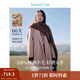 茵曼（INMAN）2025秋冬女裝新款 綿羊毛雙面呢外套雙排扣洋氣長款大衣上衣 深粉紅 M