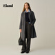 ELAND毛呢外套女長(cháng)款修身大衣2025冬季新款 深灰色 165