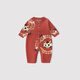 巴厘小豬嬰兒針織連體衣秋冬滿(mǎn)月禮服冬季保暖加厚哈衣爬服紅 紅色 66cm