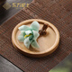 東方泥土陶瓷玉蘭花高端藝術(shù)香插香座線(xiàn)香底座香爐香盤(pán)托香器禪意家用室內 玉蘭花香插.綠色【含竹底座】
