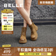 百麗（Belle）百搭馬丁靴女商場(chǎng)同款真皮戶(hù)外徒步短靴B8P1DDD4 棕色 37 (235mm)