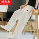 好布衣（HAOBUYI）條紋亞麻褲子男春秋中國風(fēng)復古寬松直筒褲薄款棉麻料休閑闊腿褲男 白色（2024新款） L（加購關(guān)注優(yōu)先發(fā)貨）