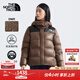 北面（The North Face）羽絨服女700蓬鵝絨Puffy風(fēng)帽可拆卸肩帶系統戶(hù)外秋冬上新|89YN 5EX/煙熏棕 L