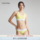 Calvin Klein內衣【明星同款摩登引力帶】女士ck輕運動(dòng)無(wú)鋼圈工字美背背心文胸 SLM-檸檬黃 M 推薦75B-85A