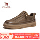 駱駝（CAMEL）舒適免系增高板鞋抓地經(jīng)典復古牛皮工裝鞋 G15A136035 卡其 41