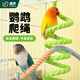 威畢鸚鵡玩具攀爬繩鳥籠配件玄鳳虎皮牡丹彩虹繩子啃咬用品訓(xùn)練棉繩 雙頭漸變攀爬繩80cm【高品質(zhì)】
