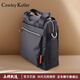 COWLEY KELLER商務(wù)公文包男士手提包豎款防潑水通勤大容量耐磨電腦包單肩斜挎包 CK黑色（12英寸） 26*10*29cm 12英寸