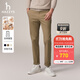 哈吉斯（HAZZYS）男裝 秋款褲子棉彈直筒休閑褲男商務(wù)通勤長(cháng)褲ATDZP0BCP14 駝色CM 33 （175/80A）