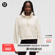 lululemon丨Scuba 女士超寬松款煙囪領(lǐng)衛衣 LW3IFSS 淺象牙白/金 XS /S