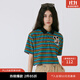 moussy【新復古回潮】 復古條紋設計米奇刺繡POLOT恤028GSY90-0110 020黑色 均碼