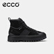 愛步（ECCO）休閑鞋女 時(shí)尚百搭防水高幫牛皮鞋 街頭860403 黑色86040351052 36