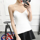 革斤威打底背心女白色吊帶小背心修身打底衫V領(lǐng)性感顯瘦夏季棉純針織 白色 均碼