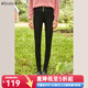 Olrain歐芮兒黑色打底褲女秋冬修身顯瘦提臀保暖瑜珈安全褲 黑色 M
