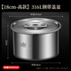 萊柏頓316L不銹鋼儲物盆家用帶蓋儲油盆湯碗菜盆料理盆冰箱收納盒裝油碗 18cm【加高款高12cm】?jì)ξ锱?1個(gè)