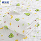 棉加加（Cotton++）紗布浴巾6層嬰兒純棉寶寶全棉100%新生兒童3-6-12歲洗澡包被裹巾 綠油果【a類(lèi)6層】高密柔紗70*140 cm拉伸尺寸