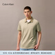 Calvin KleinJeans25夏季男士通勤ck絲光棉撞色翻領短袖T恤POLO衫4L0013S