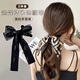 蘇十六蝴蝶結頭飾飄帶氣質(zhì)綁發(fā)絲巾頭繩簡(jiǎn)約百搭發(fā)繩高級感大腸圈發(fā)飾女 氣質(zhì)文藝2件套【咖色+黑色】