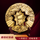 綠方陣退伍紀念品退役老兵送戰友禮物圓夢(mèng)系列合金圓形徽章擺件桌面