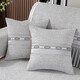 祥度沙發(fā)抱枕輕奢高級感可拆洗歐式靠枕套客廳靠背墊軟包定制抱 凱旋-淺灰（棉麻抱枕套） 45cm*45cm 枕套 +枕芯（單個(gè)裝）