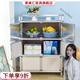 萊美匯收納柜碗柜廚房柜子櫥柜儲物柜鞋柜碗柜簡(jiǎn)易鋁合金柜餐邊柜多功能 一層雙門(mén)米白色50*34*45【非主圖