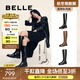 百麗（Belle）周雨彤同款月光騎士靴女商場(chǎng)款顯瘦長(cháng)靴3EL73DG4 【周潔瓊同款】柔霧黑（啞光面） 37 (235mm)