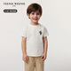Teenie Weenie Kids小熊童裝25年新款男女寶經(jīng)典學(xué)院風(fēng)簡(jiǎn)約純棉T恤 象牙白 100cm