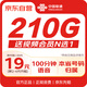 中國(guó)聯(lián)通流量卡19元【210G全國(guó)通用+100分鐘】手機(jī)卡長(zhǎng)期電話卡上網(wǎng)卡非無(wú)限永久