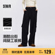 森馬（Semir）[商場(chǎng)同款]休閑褲女闊腿褲潮2025春季松緊腰工裝褲101125127016A