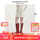 朗姿歐洲EiLEEN ELITEE純棉a字裙女秋季新款裙子顯瘦半身裙 白色 S