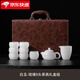 蘇氏陶瓷琉璃功夫茶具套裝高硬度品質(zhì)茶具禮盒裝 白色茶壺款