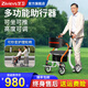 ZIIVIEVS德國芝衛助行器老年人專(zhuān)用手推車(chē)殘疾人助步器輔助行走器可推可坐 白橙豪華款/可坐可推/帶腳踏/高度9檔可調