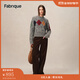 Fabrique花灰菱格套頭毛衣女冬季新品 花灰混色 S