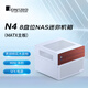 喬思伯（JONSBO）N4 白色 NAS機(jī)箱（M-ATX主板/SFX電源位/胡桃木飾板/分倉(cāng)結(jié)構(gòu)/6大2小硬盤(pán)位/120mm*1風(fēng)扇）