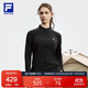 FILA 斐樂(lè)官方女子針織長(zhǎng)袖上衣2025秋健身運(yùn)動(dòng)半拉鏈簡(jiǎn)約長(zhǎng)T