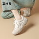 ZHR休閑鞋女內(nèi)增高夏季女鞋多巴胺百搭透氣德訓(xùn)鞋女 QS52E 米色 37