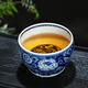 清彩景德鎮(zhèn)仿古陶瓷功夫茶杯全手工內(nèi)畫萬花全手繪青花主人杯單杯子 手繪作品-萬花至尊杯