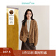 茵曼（INMAN）2025秋冬女裝新款新中式盤(pán)扣麻花開(kāi)衫羊毛衫季寬松針織毛衣外套 駝色 S