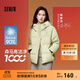森馬（Semir）輕松羽絨|羽絨服女寬松連帽面包服時(shí)尚冬防潑水防風(fēng)外套百搭 杏黃（白鴨絨）30521 L