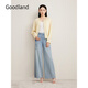 音兒（YINER）Goodland美地夏季運(yùn)動(dòng)感釘珠親膚涼感薄短外套 淺黃 M