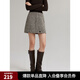ELLE法式高級感通勤氣質(zhì)半身裙女2024冬季新款高端精致包臀短裙 咖色 S