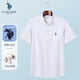 U.S. POLO ASSN.保羅襯衫男夏季短袖休閑翻領(lǐng)多色百搭短袖上衣 白色 XL