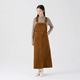 無(wú)印良品（MUJI）女式 木棉混 燈芯絨 背帶裙寬松直筒中長(cháng)款連衣裙 美拉德BE12CC3A 深棕色 XL